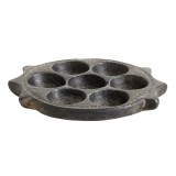 T-LIGHT HOLDER STONE BLACK    - CANDLE HOLDERS